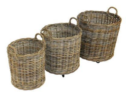 Medium Round Wheeled Kubu Basket