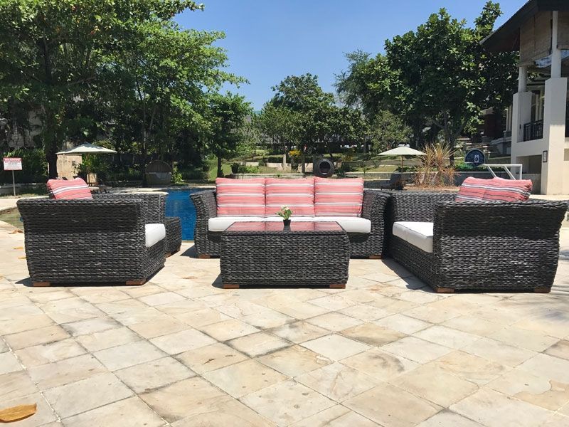 Midnight Montana Large Sofa Suite-Garden Furniture Centre-HighRange,Outdoor Lounging,Rattan,Outdoor Furniture,Rattan Furniture,Montana Range,Lounge Suites & Sets-{collection_title}