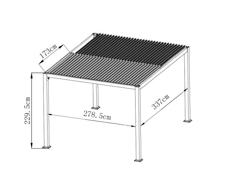 Galaxy Gazebo | 3 X 3.6M-Garden Furniture Centre-HighRange,Free Standing,Gazebos,The Galaxy Gazebo Range,Metal Gazebos,Galaxy Louvered Roof Gazebo Range,Galaxy Gazebo Range Ranges,Ranges,Galaxy Range Gazebos,Sale-{collection_title}