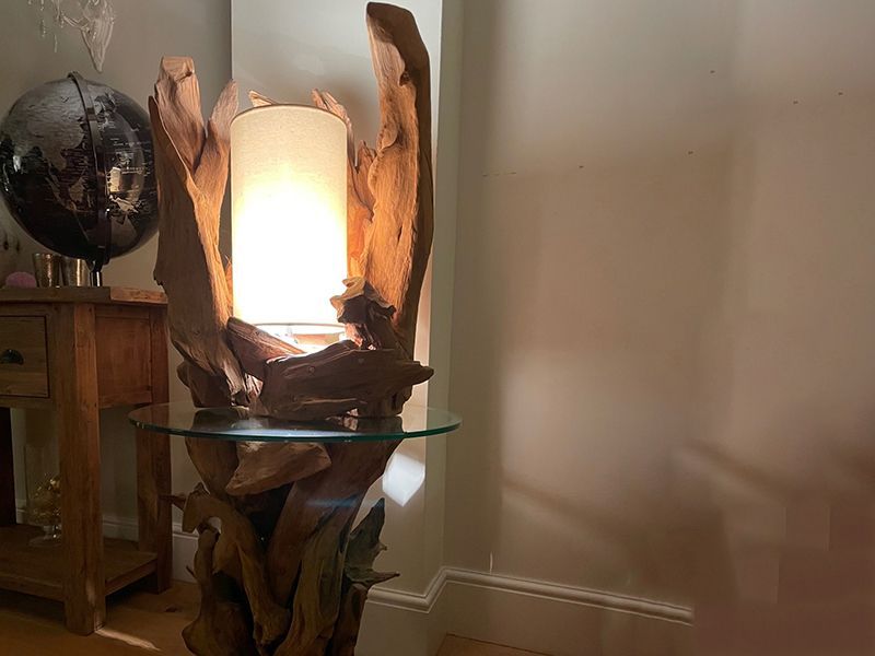 Bion Table Lamp -Garden Furniture Centre-Root,LowRange,Accessories,Conservatory,Reclaimed Furniture,Indoor Accessories,Indoor Lighting,Teak,Lights-{collection_title}