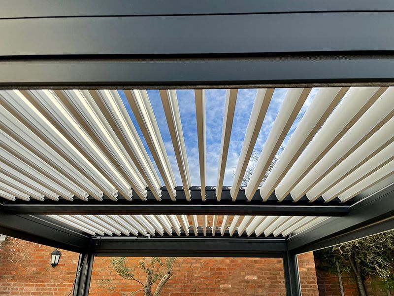 Eclipse 3 X 4m LED Motorised Pergola | Free Standing-Garden Furniture Centre-Free Install,HighRange,Free Standing,Gazebos,Metal Gazebos,Eclipse Louvered Roof Gazebo Range,Eclipse Range Ranges,Eclipse Range-{collection_title}