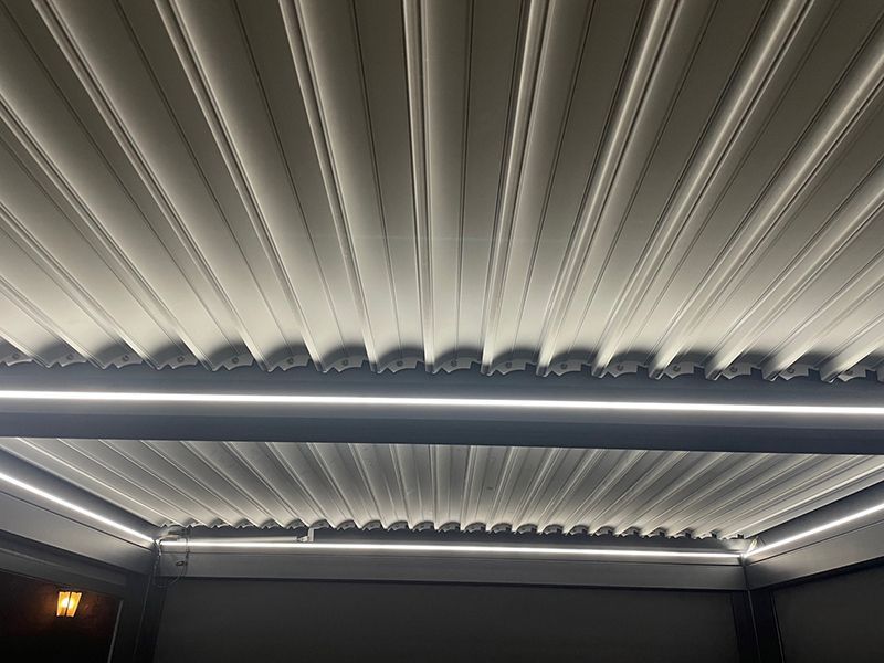 Eclipse 3 X 4m LED Motorised Pergola | Free Standing-Garden Furniture Centre-Free Install,HighRange,Free Standing,Gazebos,Metal Gazebos,Eclipse Louvered Roof Gazebo Range,Eclipse Range Ranges,Eclipse Range-{collection_title}