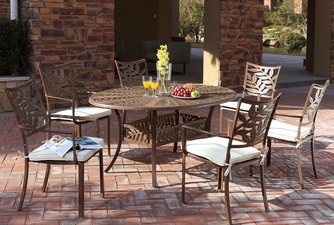 Leaf 6 Seater Oval Table and Chairs Set