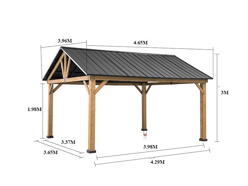 Cedar Hard Top Gazebo | 4M X 4.65M | BLACK FRIDAY MONTH