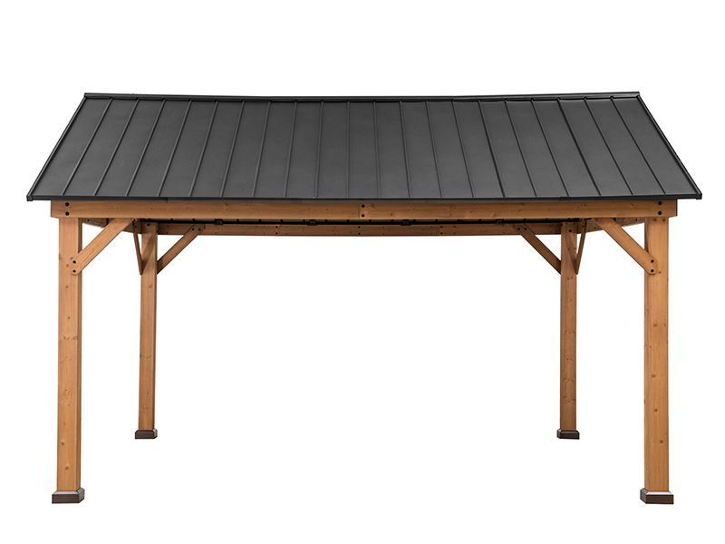 Cedar Hard Top Gazebo | 4M X 4.65M-Garden Furniture Centre-HighRange,Free Standing,Gazebos,Wooden Gazebos Gazebos,Wooden Gazebos-{collection_title}