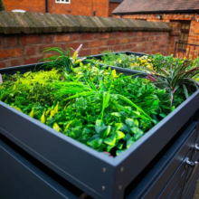 Anthracite Galvanized Steel Wheelie Bin Cover with Planter | Quad Set-Garden Furniture Centre-HighRange,Quad,Planter,Anthracite,Accessories,Wheelie Bin Covers,Outdoor Storage,Wheelie Bin Storage-{collection_title}