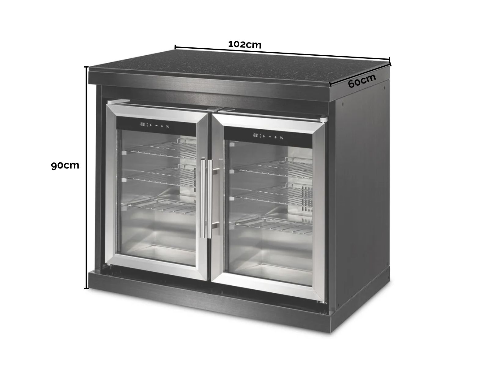 Premium Outdoor Kitchen Double Fridge Unit | Oasis Range