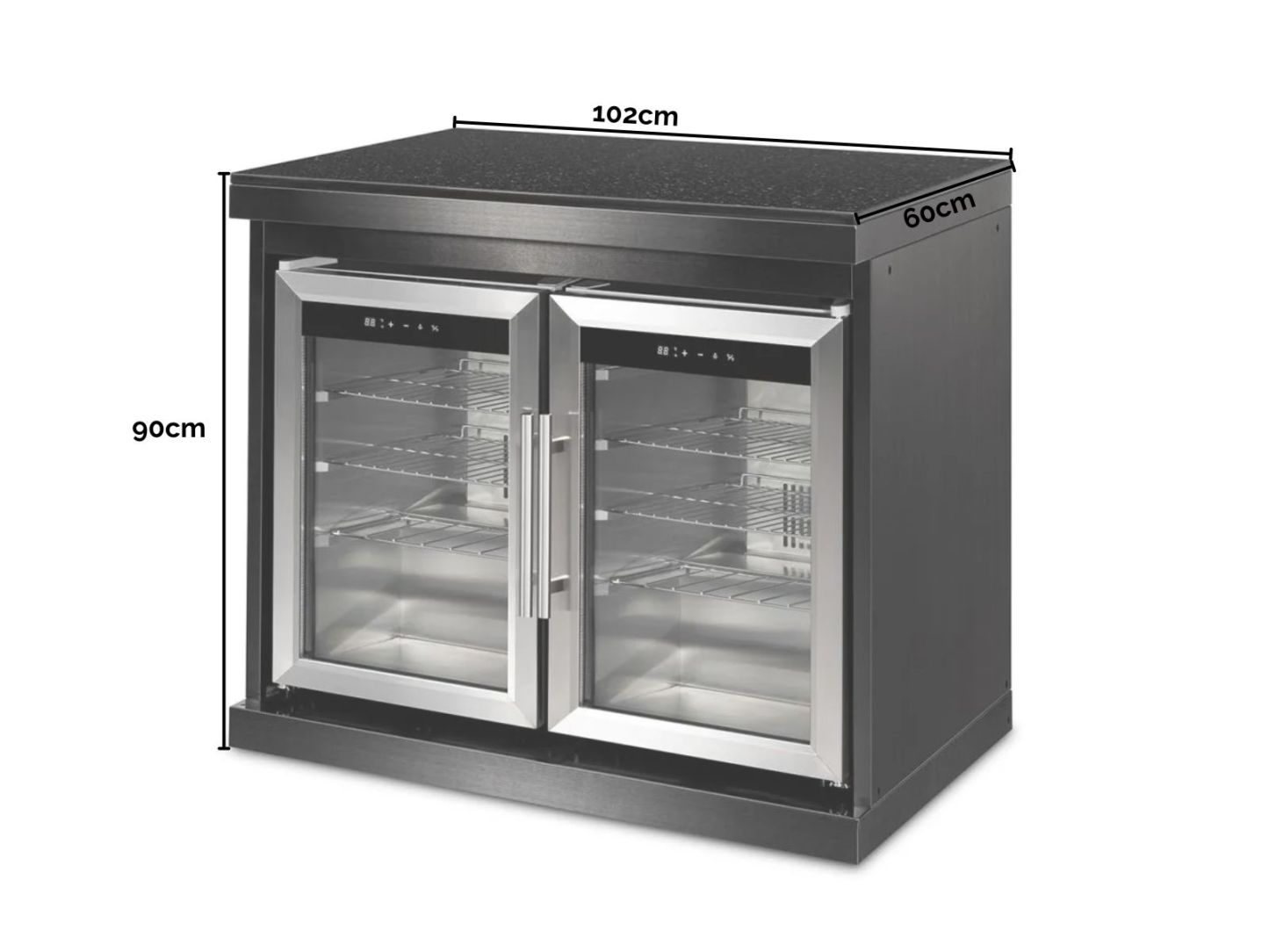Premium Outdoor Kitchen Double Fridge Unit | Oasis Range