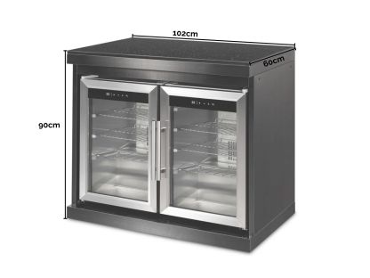 Premium Outdoor Kitchen Double Fridge Unit | Oasis Range