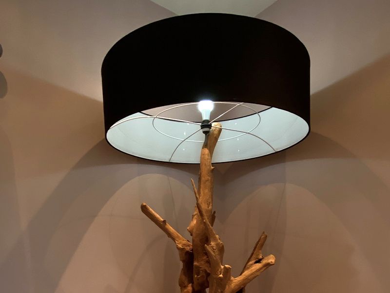 Rustic Root Floor Lamp-Garden Furniture Centre-Root,MidRange,Accessories,Conservatory,Reclaimed Furniture,Indoor Accessories,Indoor Lighting,Teak,Lights-{collection_title}