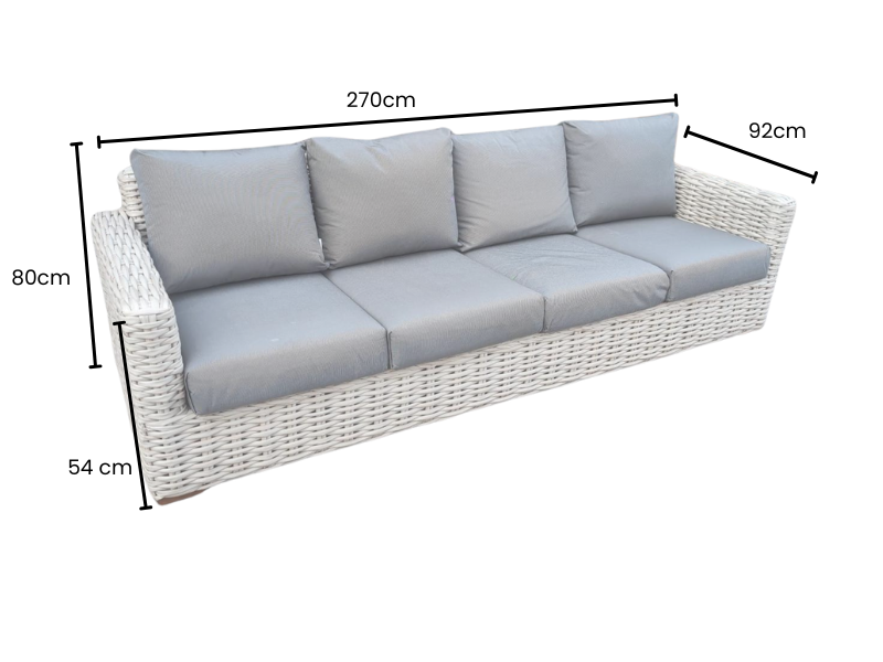 Fiji 4 seater sofa Bianco | Limited Edition-Garden Furniture Centre-Outdoor Sale,Sofa,Outdoor Furniture,Fiji Range,Fiji,Ex-Display,Showroom exdis,Sale-{collection_title}