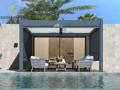 Eclipse 3 X 4m LED Motorised Pergola | Wall Mounted