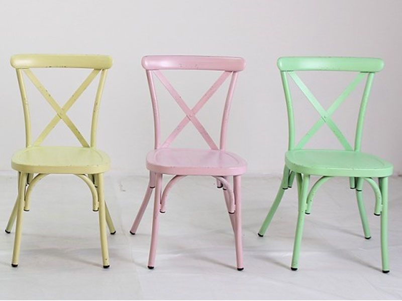 Retro Cross Back Dining Chair-Garden Furniture Centre-LowRange,Under 100,Dining Chair,Chair,Outdoor Furniture,Metal Furniture,Retro Range,Outdoor Dining,Metal,Metal Chairs,Clearance Line,Sale-{collection_title}