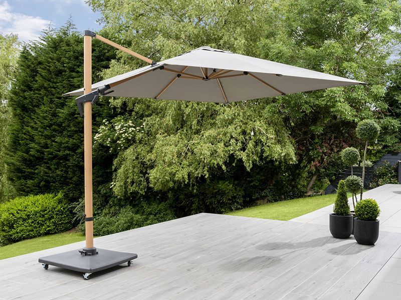 Royce Executive 3M SQ Cantilever Parasol Wood Effect