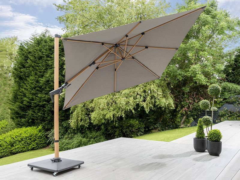 Royce Executive 3M SQ Cantilever Parasol Wood Effect