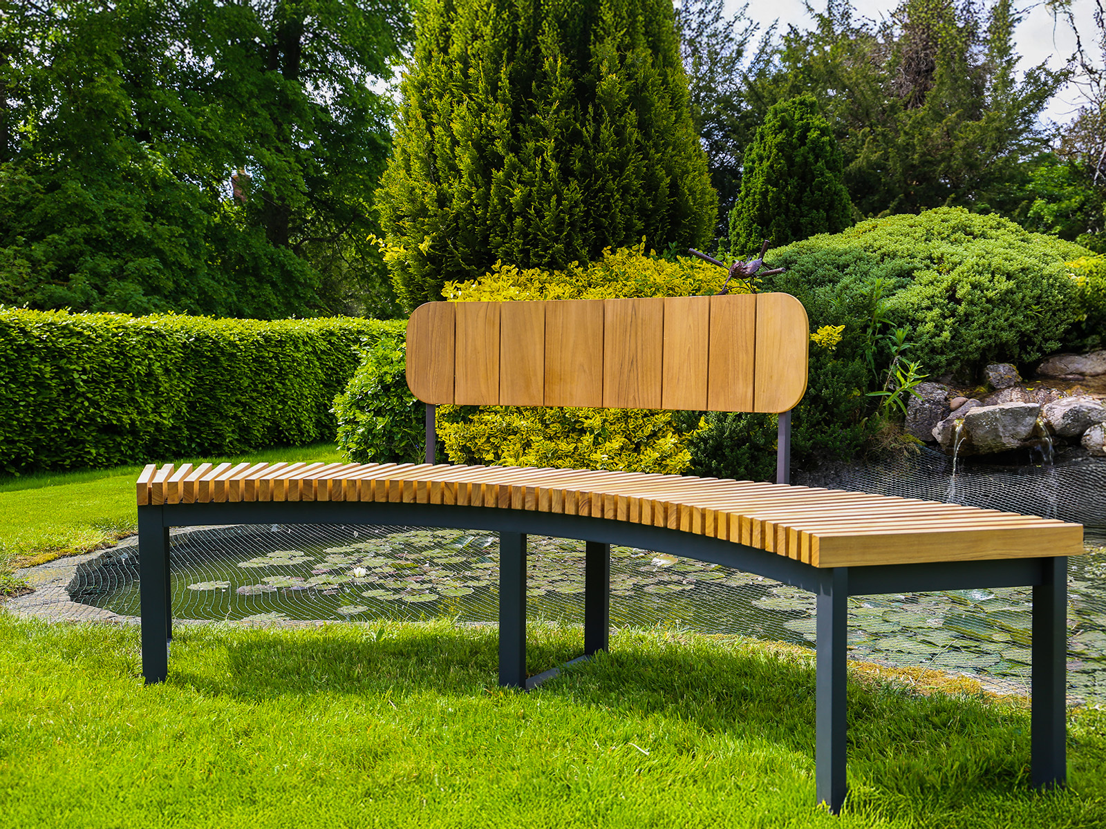 Mandalay Curved 4 Bench Set | FSC® Certified Teak-Garden Furniture Centre--{collection_title}