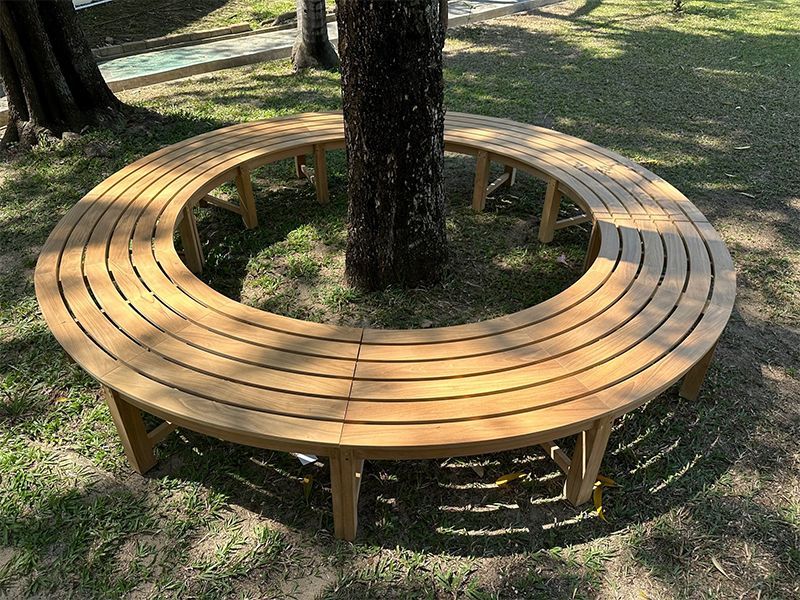 Curved Backless Bench | FSC® Certified-Garden Furniture Centre-MidRange,Backless,Showroom exdis,Benches,Outdoor Furniture,FSC®,Teak Benches Benches,Tree Benches,Curved Benches-{collection_title}