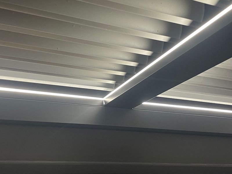 Eclipse 3 X 4m LED Motorised Pergola | Free Standing-Garden Furniture Centre-Free Install,HighRange,Free Standing,Gazebos,Metal Gazebos,Eclipse Louvered Roof Gazebo Range,Eclipse Range Ranges,Eclipse Range-{collection_title}