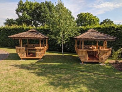Bamboo Gazebo Square 10ft X 11.6ft