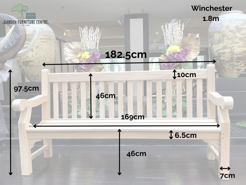 Winchester Parkside Bench 1.8M | FSC® Certified -Garden Furniture Centre-HighRange,Active,park benches,Outdoor Furniture,Benches,FSC®,Memorial Benches,Teak,Teak Benches-{collection_title}