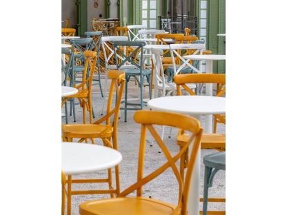 Retro Cross Back 4 Chair Set