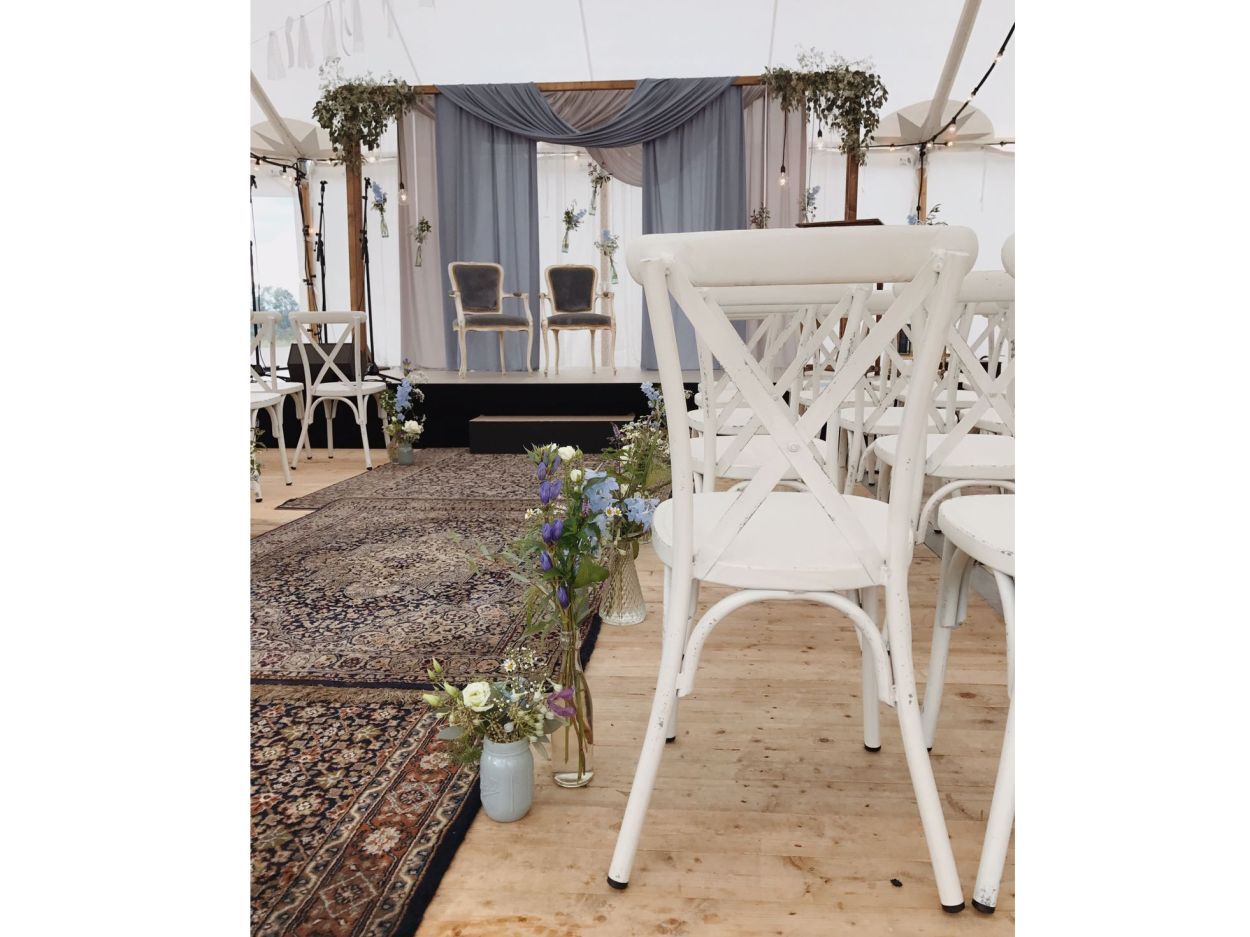 Retro Cross Back Dining Chair