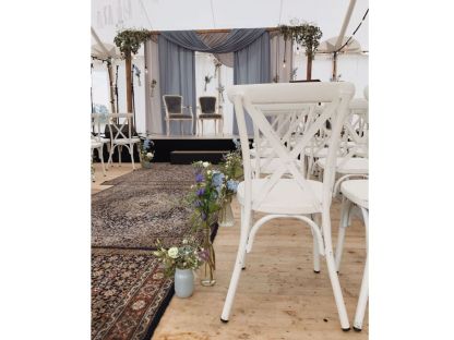 Retro Cross Back Dining Chair