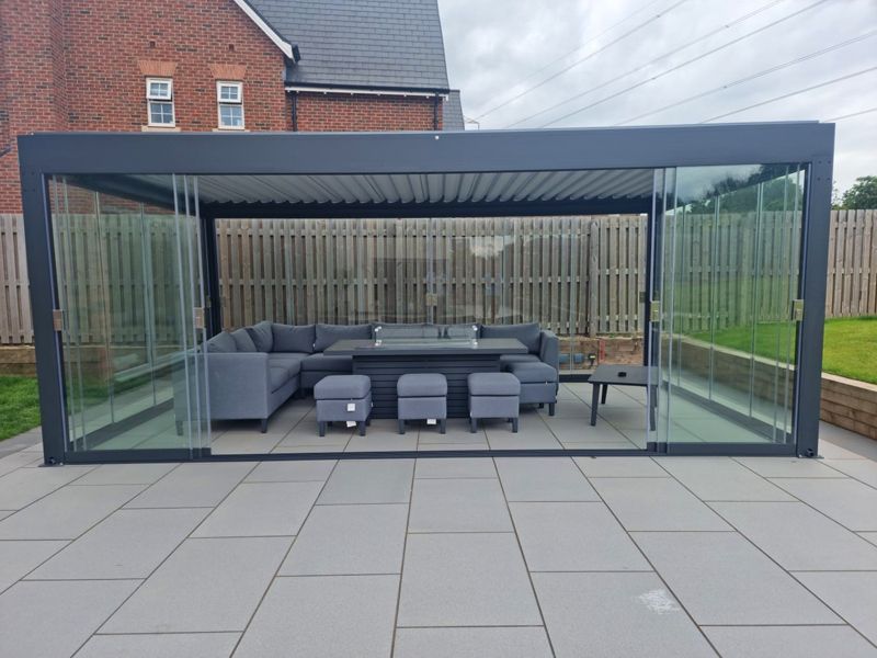 Bioclimatic Pergola 6 x 4m Free Standing | T7-Garden Furniture Centre-HighRange,Free Standing,Showroom exdis,Gazebos,Metal Gazebos,Garden Rooms Gazebos,Bioclimatic Pergolas Gazebos-{collection_title}