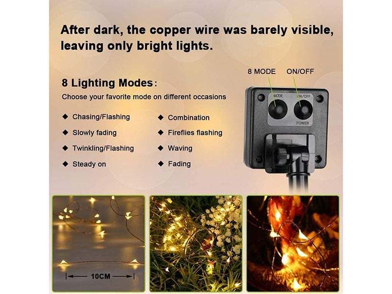 Solar LED Wire Fairy Lights-Garden Furniture Centre-48Hour Dispatch,LowRange,Under 100,LED Solar Lights,Solar Lights  Solar,Solar Lights-{collection_title}