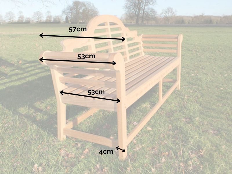 Lutyens 1.9m Bench | FSC® Certified-Garden Furniture Centre-HighRange,Active,park benches,Outdoor Furniture,Benches,FSC®,Lutyens Bench Range,Teak Benches Benches,Memorial Benches,Lutyens Benches,Teak,Teak Benches-{collection_title}