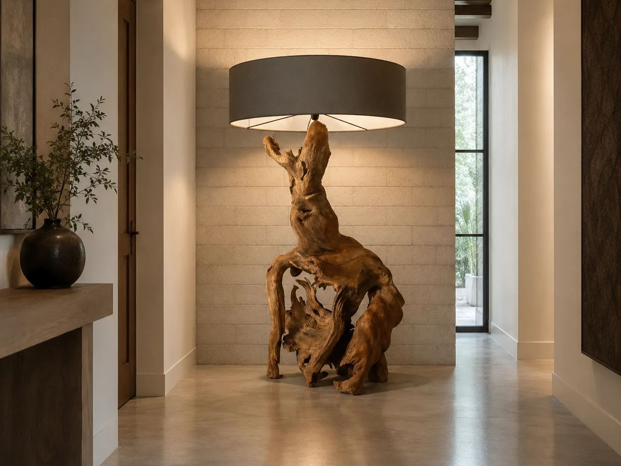 Rustic Root Floor Lamp