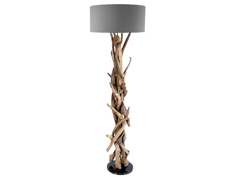 Bluma 1 Shade Floor Lamp (Grey Shade)