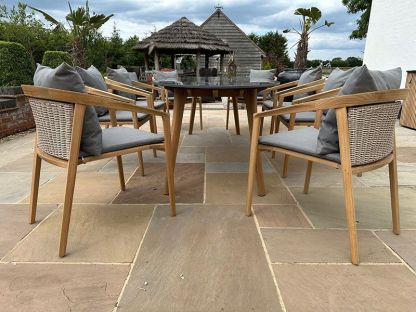 Stone Top 8 Chair Dining Set