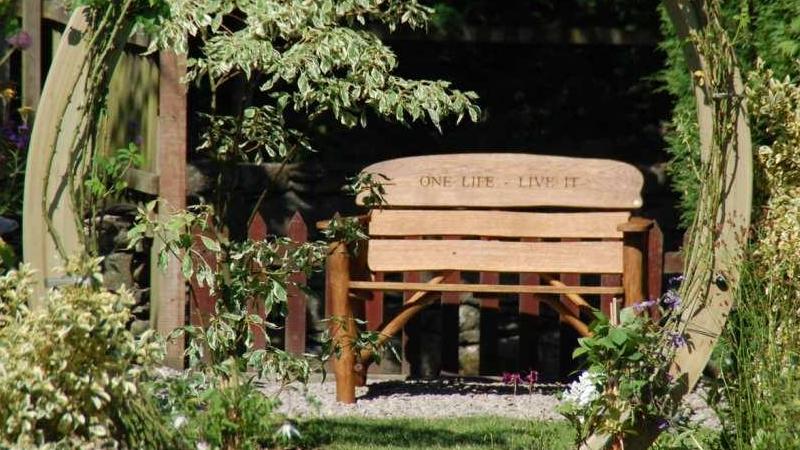 Engraved Bench on Love Your Garden 2013