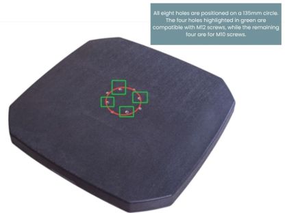 90kg Concrete Base with Wheels | Cantilever Parasols