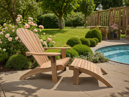 Adirondack Chair & Footstool 
