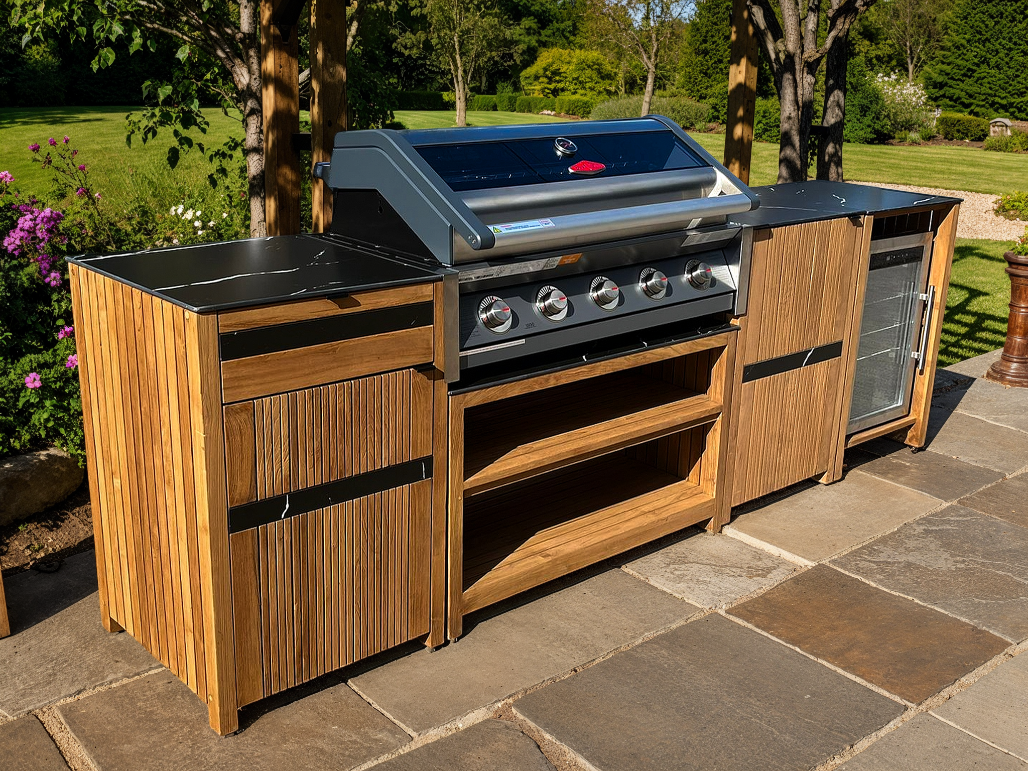 Amalfi Teak Outdoor Kitchen Set 5-Garden Furniture Centre-Kitchen Set,Outdoor Kitchens,Outdoor Kitchen,Outdoor Furniture,Amalfi-{collection_title}