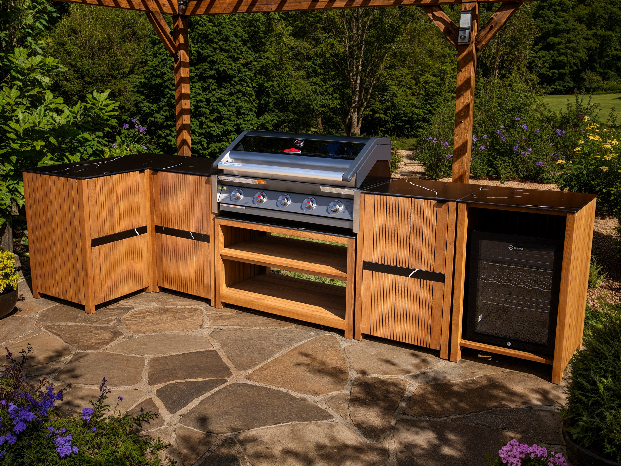 Amalfi Teak Outdoor Kitchen Set 4-Garden Furniture Centre-Kitchen Set,Outdoor Kitchens,Outdoor Kitchen,Outdoor Furniture,Amalfi-{collection_title}