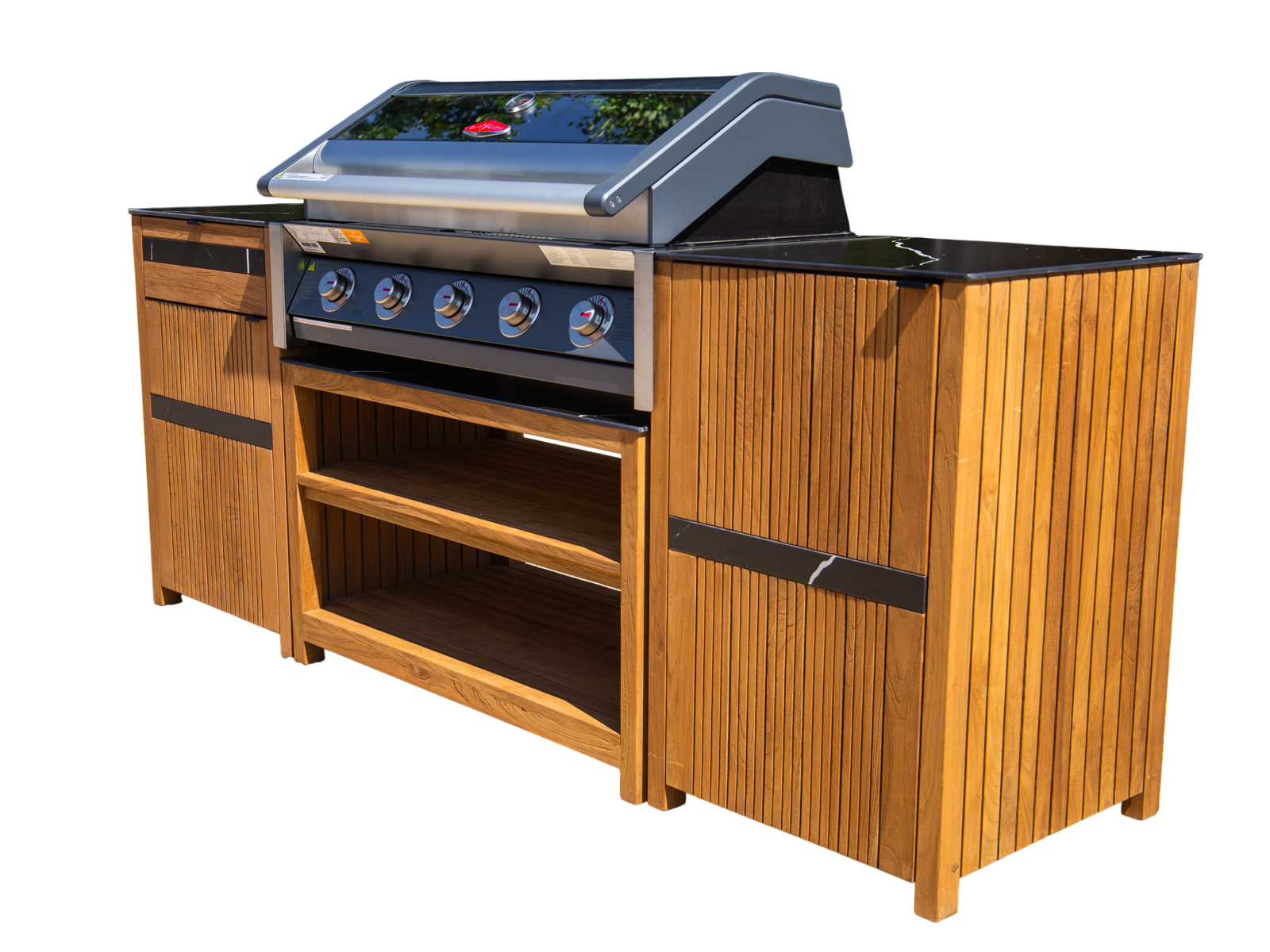 Amalfi Teak Outdoor Kitchen Set 2-Garden Furniture Centre-HighRange,Reclaimed Furniture,Amalfi,Outdoor Furniture,Outdoor Kitchens,The Bari Outdoor Kitchen Range,Kitchen Set-{collection_title}