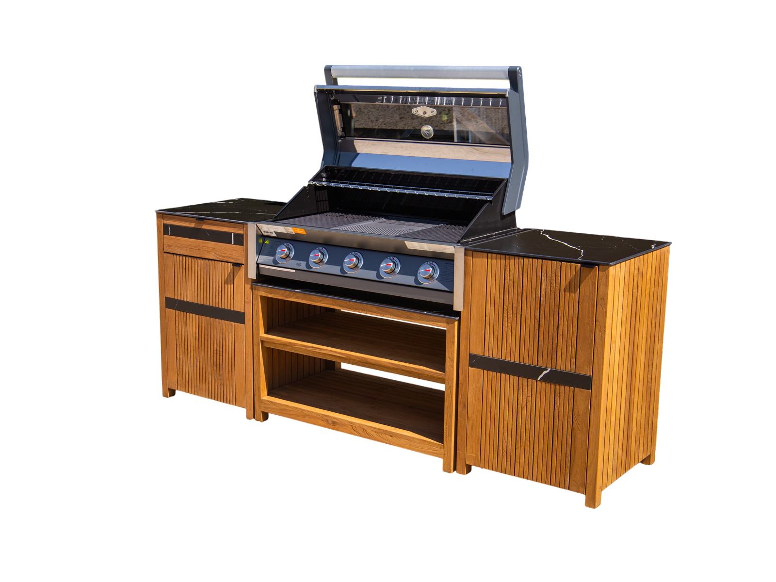 Amalfi Teak Outdoor Kitchen Set 2-Garden Furniture Centre-HighRange,Reclaimed Furniture,Amalfi,Outdoor Furniture,Outdoor Kitchens,The Bari Outdoor Kitchen Range,Kitchen Set-{collection_title}