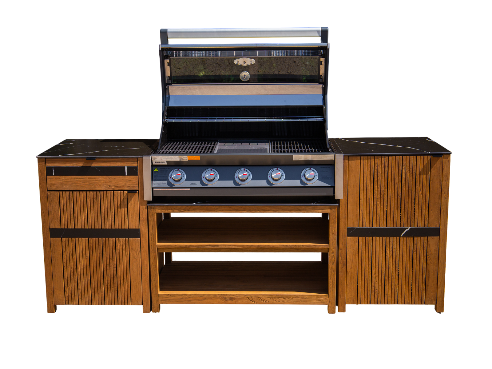 Amalfi Teak Outdoor Kitchen Set 2-Garden Furniture Centre-HighRange,Reclaimed Furniture,Amalfi,Outdoor Furniture,Outdoor Kitchens,The Bari Outdoor Kitchen Range,Kitchen Set-{collection_title}