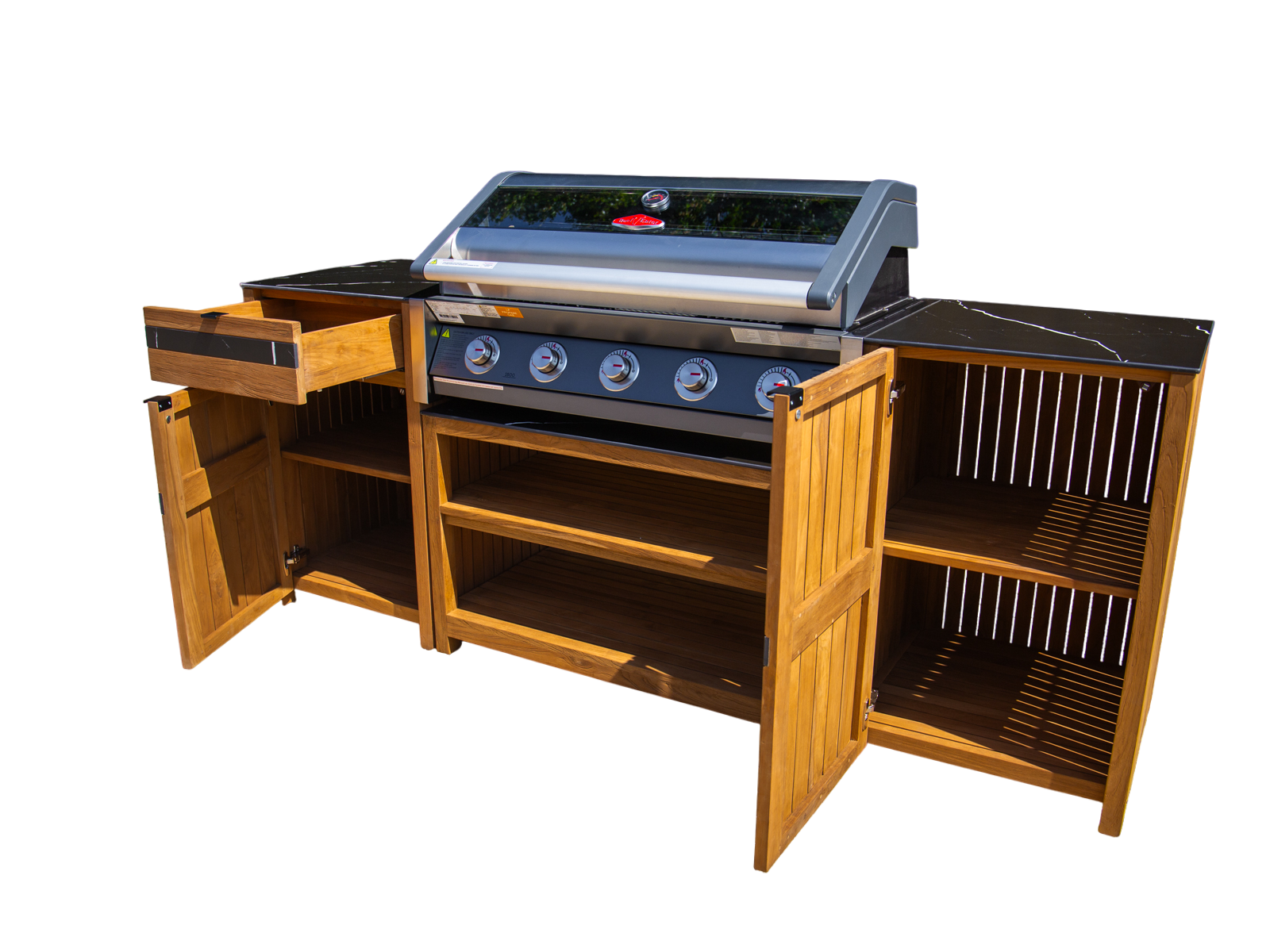 Amalfi Teak Outdoor Kitchen Set 2-Garden Furniture Centre-HighRange,Reclaimed Furniture,Amalfi,Outdoor Furniture,Outdoor Kitchens,The Bari Outdoor Kitchen Range,Kitchen Set-{collection_title}