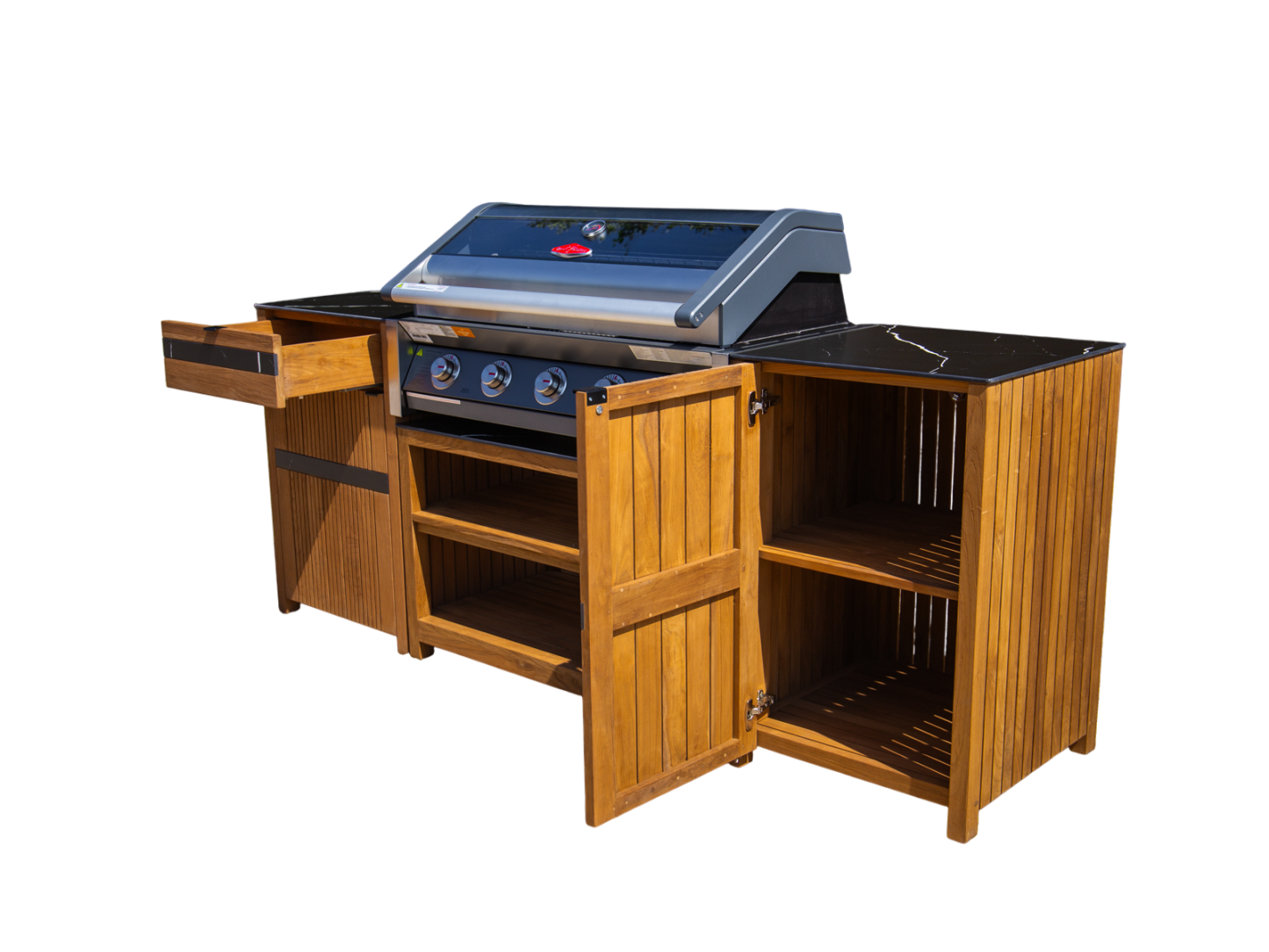 Amalfi Teak Outdoor Kitchen Set 2-Garden Furniture Centre-HighRange,Reclaimed Furniture,Amalfi,Outdoor Furniture,Outdoor Kitchens,The Bari Outdoor Kitchen Range,Kitchen Set-{collection_title}