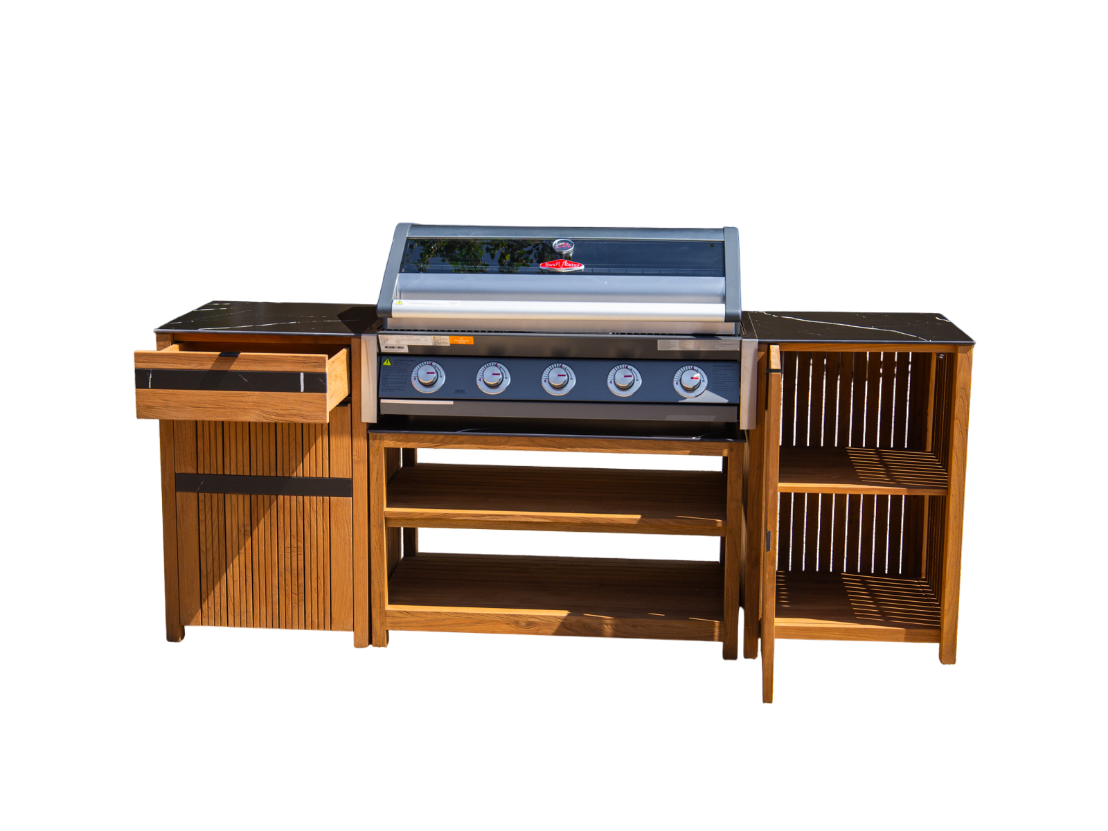 Amalfi Teak Outdoor Kitchen Set 2-Garden Furniture Centre-HighRange,Reclaimed Furniture,Amalfi,Outdoor Furniture,Outdoor Kitchens,The Bari Outdoor Kitchen Range,Kitchen Set-{collection_title}