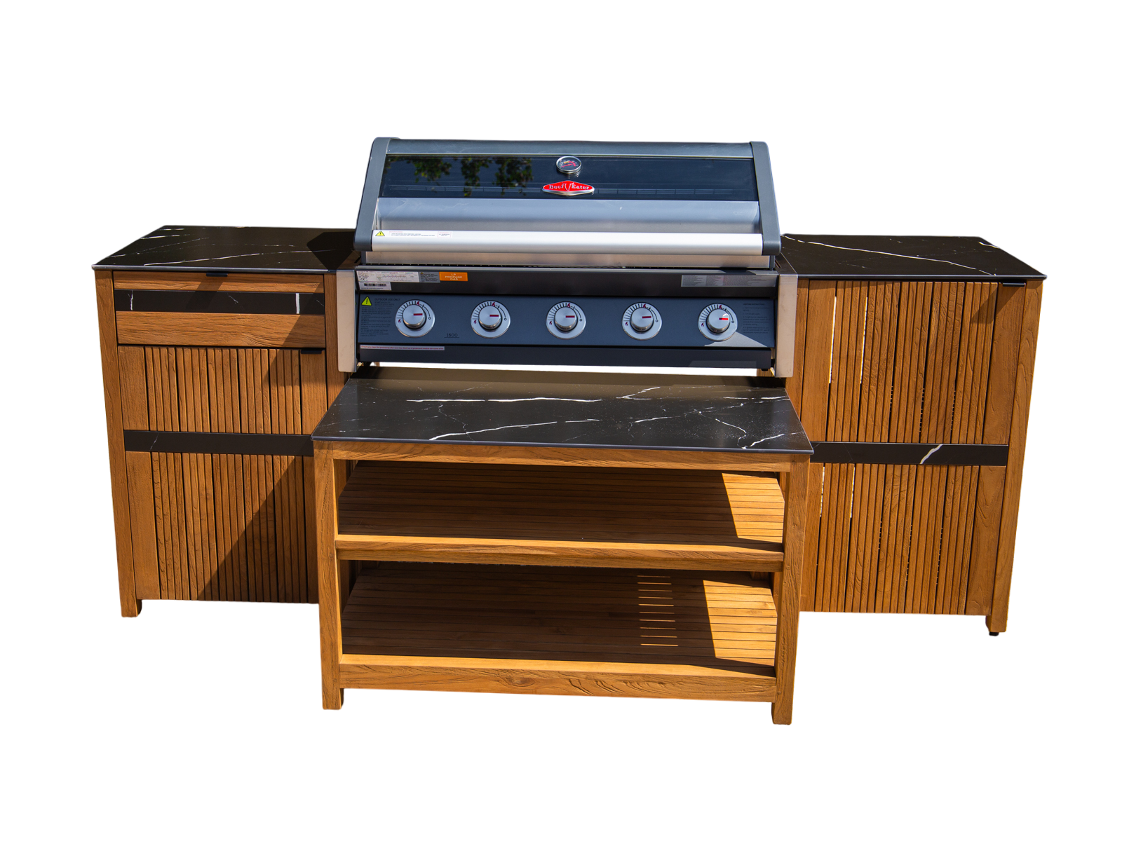 Amalfi Teak Outdoor Kitchen Set 2-Garden Furniture Centre-HighRange,Reclaimed Furniture,Amalfi,Outdoor Furniture,Outdoor Kitchens,The Bari Outdoor Kitchen Range,Kitchen Set-{collection_title}