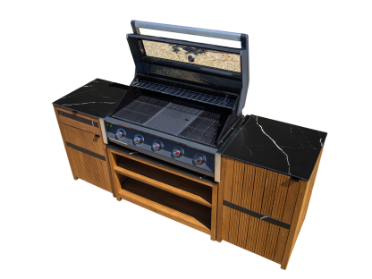 Amalfi Teak Outdoor Kitchen Set 2-Garden Furniture Centre-HighRange,Reclaimed Furniture,Amalfi,Outdoor Furniture,Outdoor Kitchens,The Bari Outdoor Kitchen Range,Kitchen Set-{collection_title}