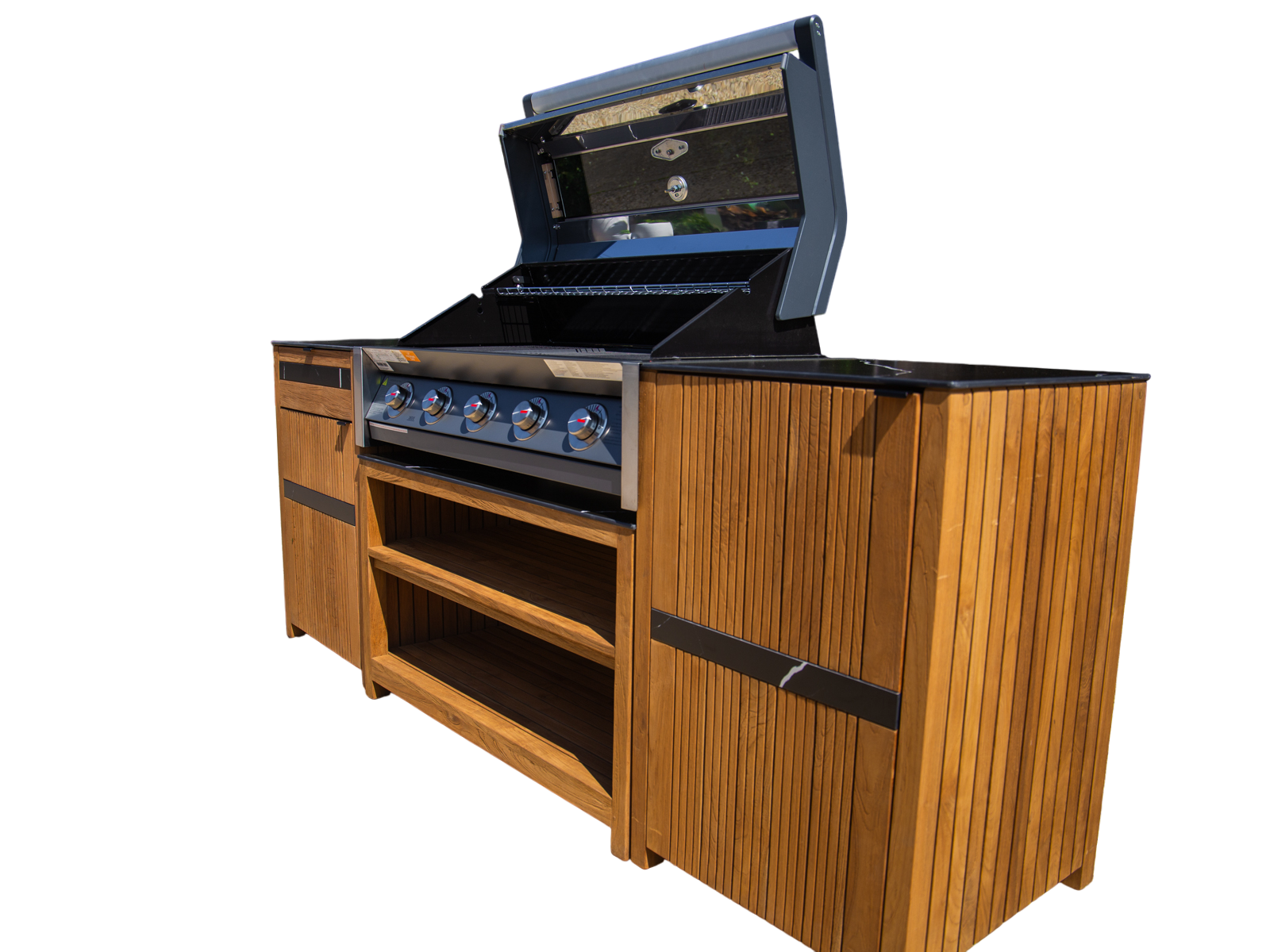 Amalfi Teak Outdoor Kitchen Set 2-Garden Furniture Centre-HighRange,Reclaimed Furniture,Amalfi,Outdoor Furniture,Outdoor Kitchens,The Bari Outdoor Kitchen Range,Kitchen Set-{collection_title}