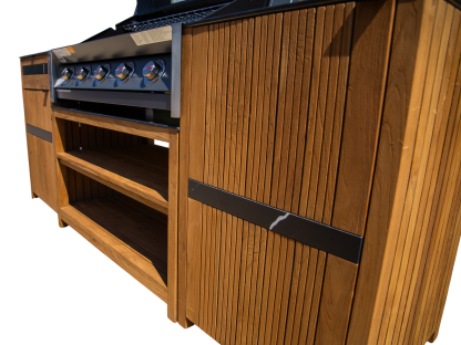 Amalfi Teak Outdoor Kitchen Set 2-Garden Furniture Centre-HighRange,Reclaimed Furniture,Amalfi,Outdoor Furniture,Outdoor Kitchens,The Bari Outdoor Kitchen Range,Kitchen Set-{collection_title}