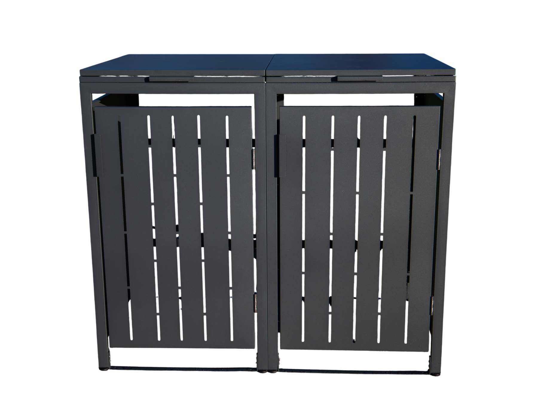 Anthracite Essential Galvanised Steel Wheelie Bin Cover | Double