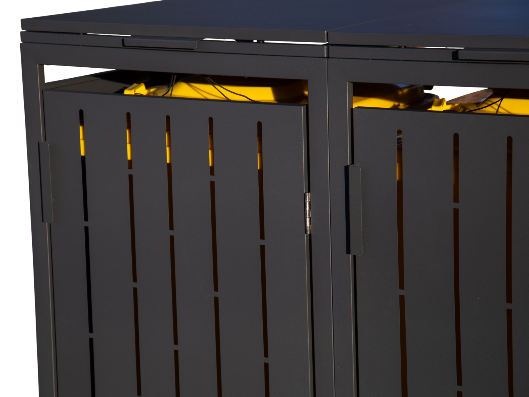 Anthracite Essential Galvanised Steel Wheelie Bin Cover | Double